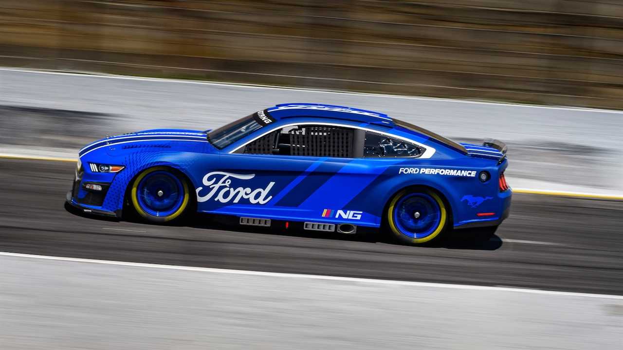 2022 Ford Mustang Next-Gen NASCAR Cup Series Racer Gallops Into View