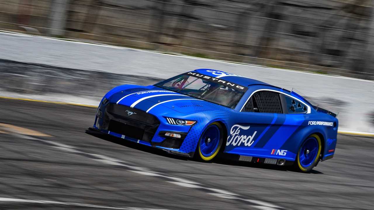 2022 Ford Mustang Next-Gen NASCAR Cup Series Racer Gallops Into View