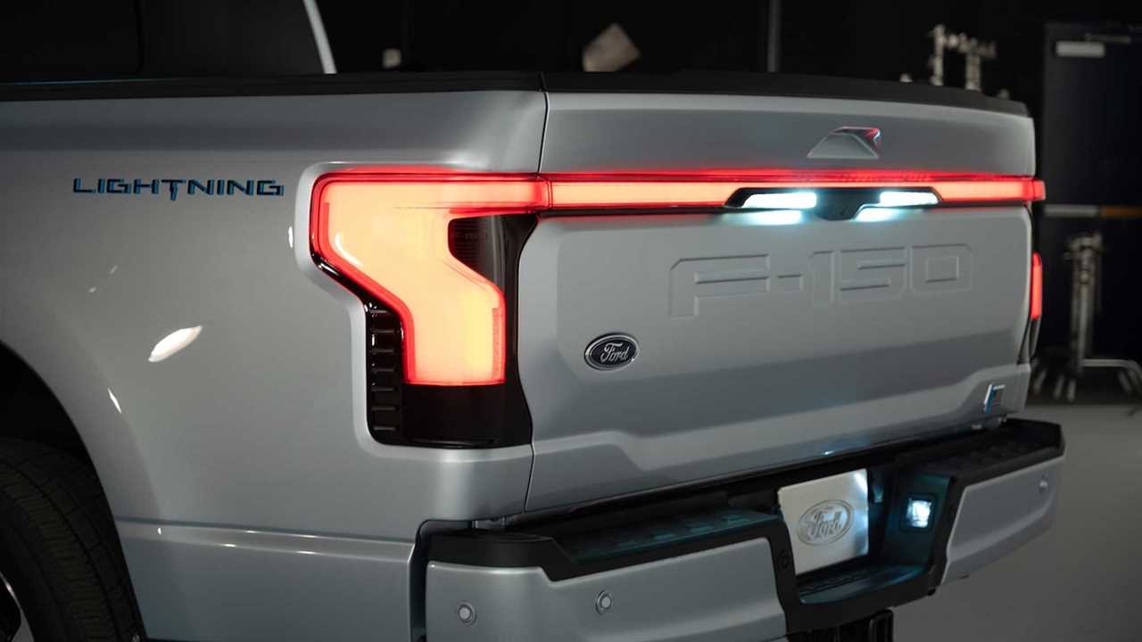 2022 Ford F-150 Lightning lit taillight