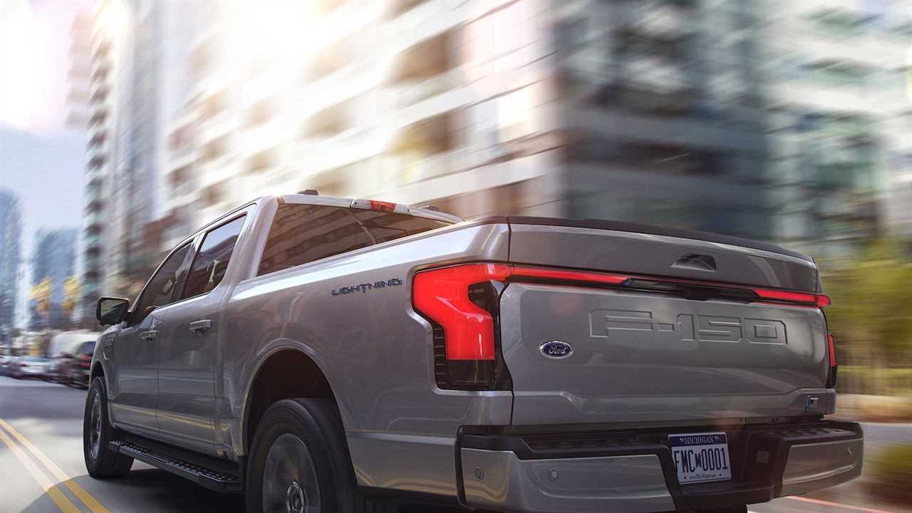 2022 Ford F-150 Lightning electric pickup truck taillights