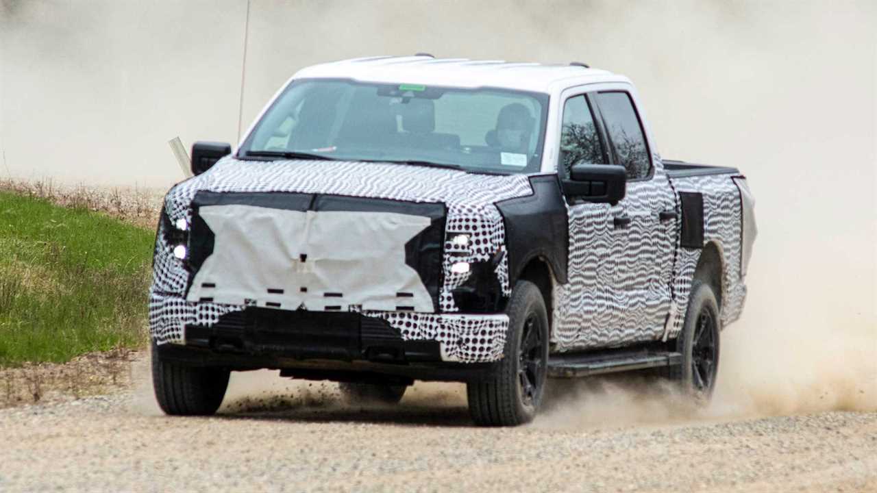 2022 Ford F-150 Lightning electric prototype testing