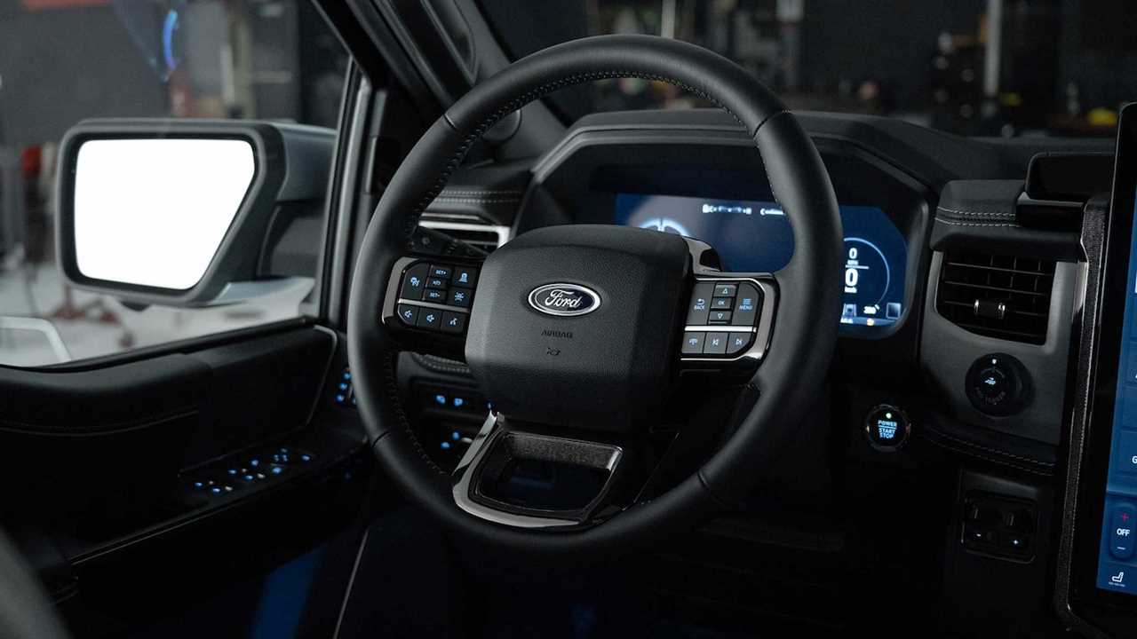 2022 Ford F-150 Lightning driver area