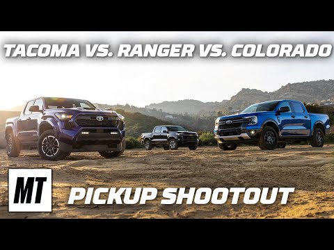 2024 Tacoma TRD Sport 4x4 vs Ford Ranger XLT 4x4 vs. Chevrolet Colorado: Mid-Size Pickups Throw Down