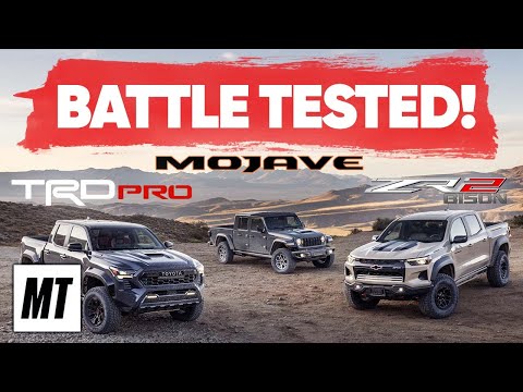 Off-Road Comparison: Toyota Tacoma Vs. Chevy Colorado Bison Vs. Jeep Gladiator Mojave | 24/7 Cars