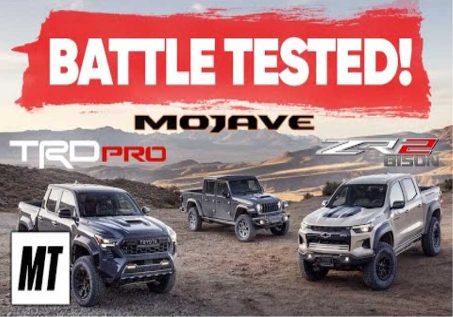 Off-Road Comparison: Toyota Tacoma Vs. Chevy Colorado Bison Vs. Jeep Gladiator Mojave | 24/7 Cars